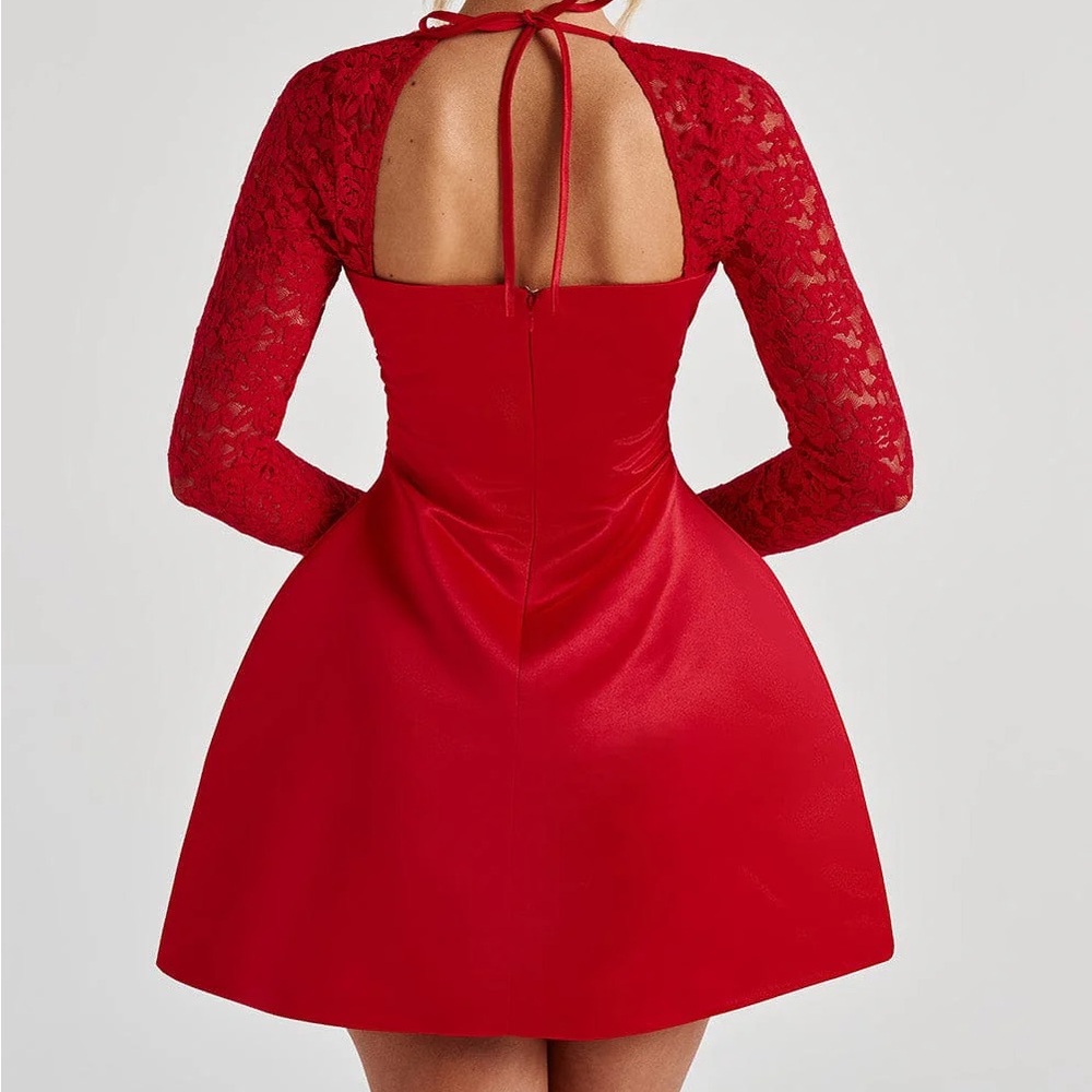 Mini Red Dress - Picture 3 of 8